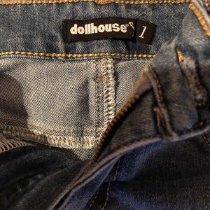 Distressed Denim Skirt